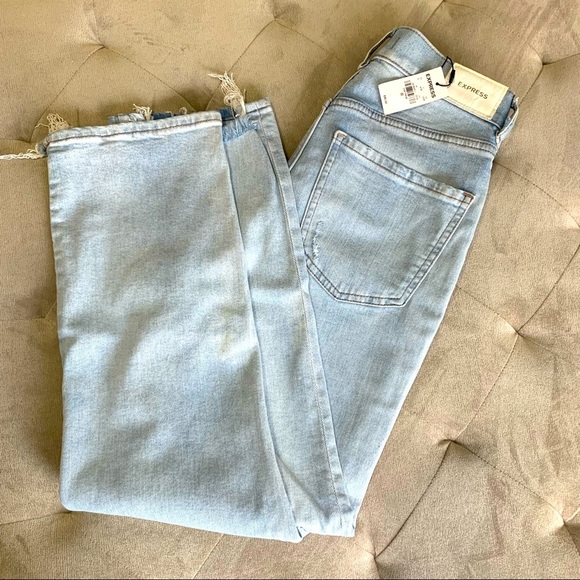 NWT Express 00 Straight Leg Jeans High Waist - Picture 1 of 5